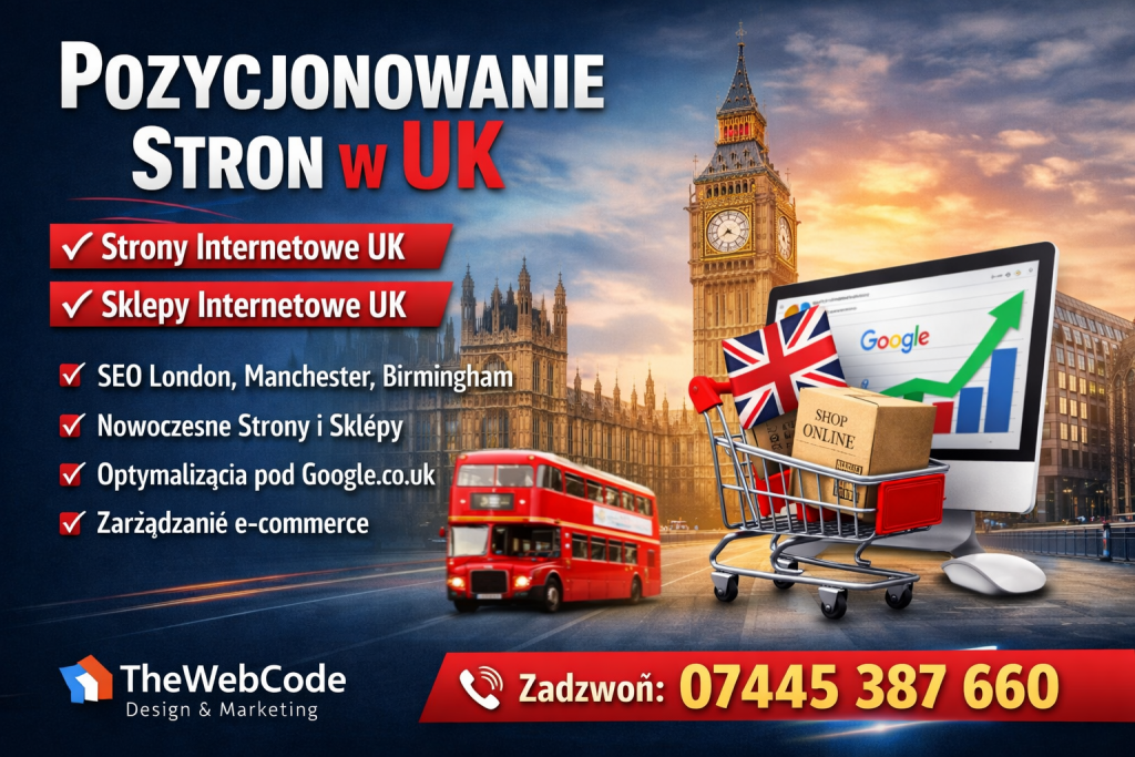 Pozycjonowanie stron w UK – strony internetowe UK i sklepy internetowe UK w kompleksowej strategii rozwoju